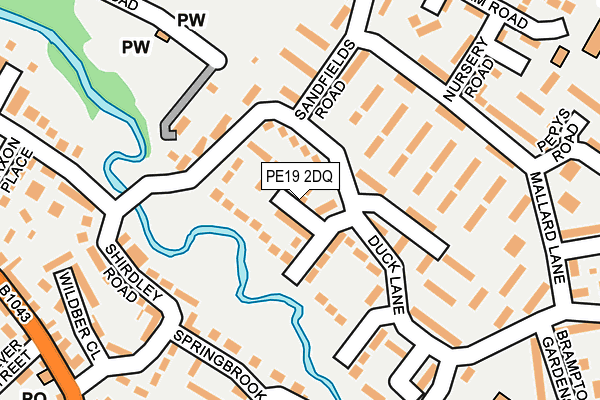 PE19 2DQ map - OS OpenMap – Local (Ordnance Survey)