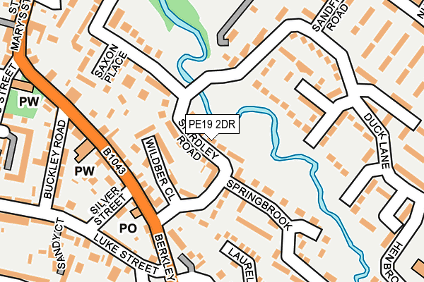 PE19 2DR map - OS OpenMap – Local (Ordnance Survey)