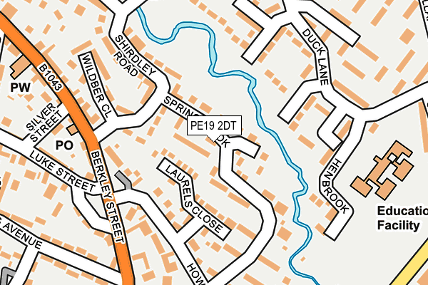 PE19 2DT map - OS OpenMap – Local (Ordnance Survey)