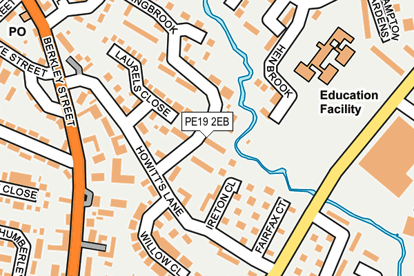 PE19 2EB map - OS OpenMap – Local (Ordnance Survey)