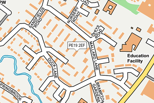 PE19 2EF map - OS OpenMap – Local (Ordnance Survey)