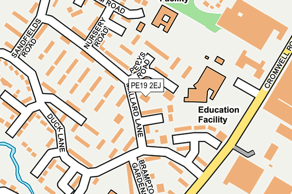 PE19 2EJ map - OS OpenMap – Local (Ordnance Survey)