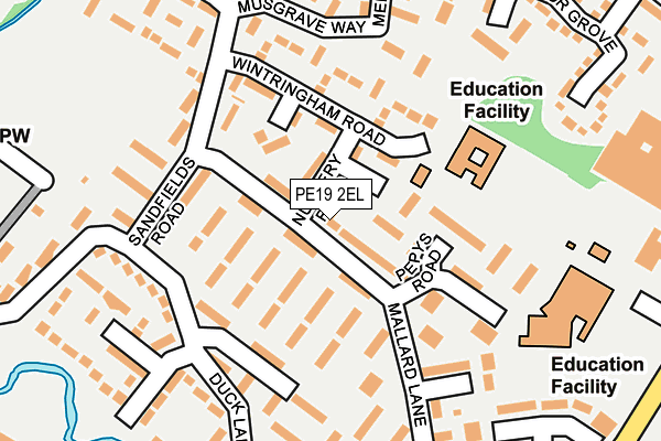 PE19 2EL map - OS OpenMap – Local (Ordnance Survey)