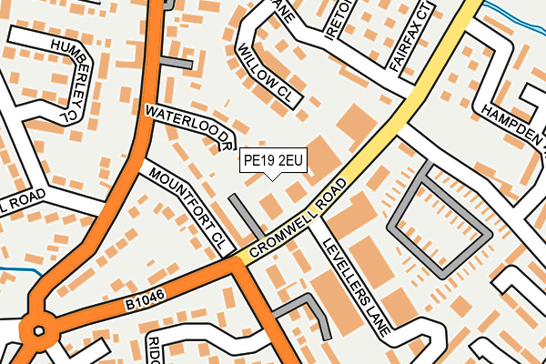 PE19 2EU map - OS OpenMap – Local (Ordnance Survey)