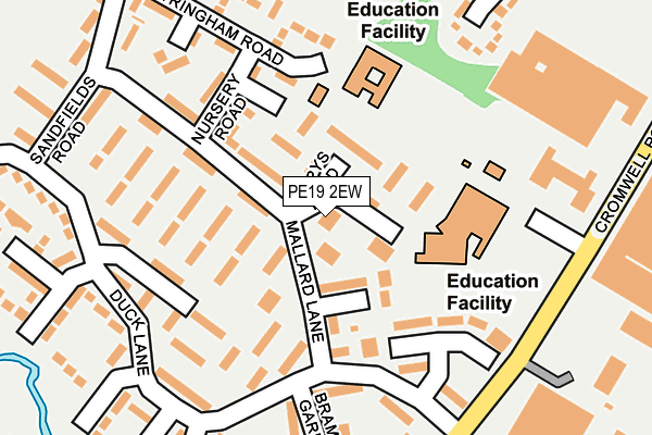PE19 2EW map - OS OpenMap – Local (Ordnance Survey)