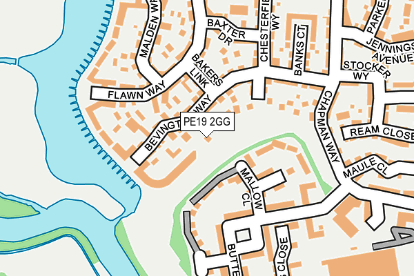 PE19 2GG map - OS OpenMap – Local (Ordnance Survey)