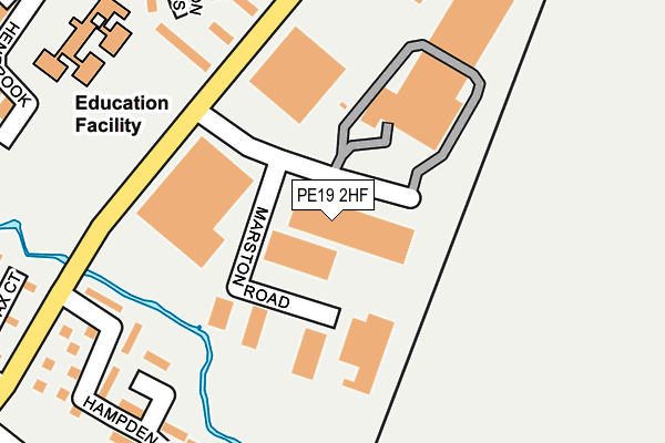 PE19 2HF map - OS OpenMap – Local (Ordnance Survey)