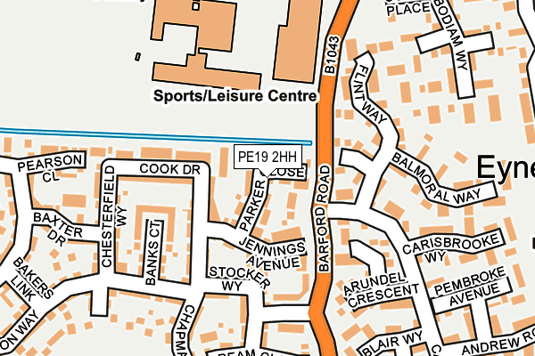 PE19 2HH map - OS OpenMap – Local (Ordnance Survey)