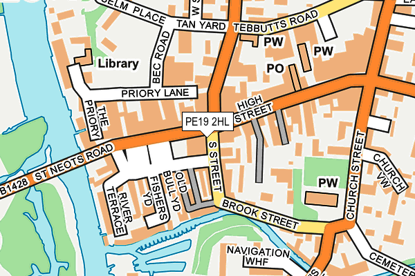 PE19 2HL map - OS OpenMap – Local (Ordnance Survey)