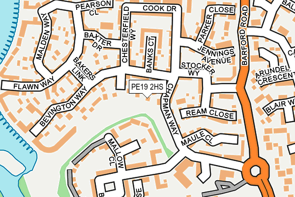 PE19 2HS map - OS OpenMap – Local (Ordnance Survey)