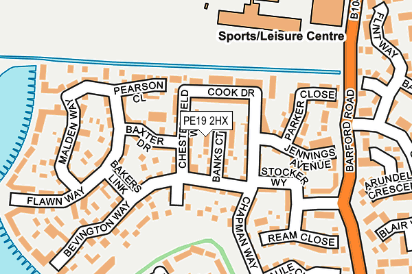 PE19 2HX map - OS OpenMap – Local (Ordnance Survey)