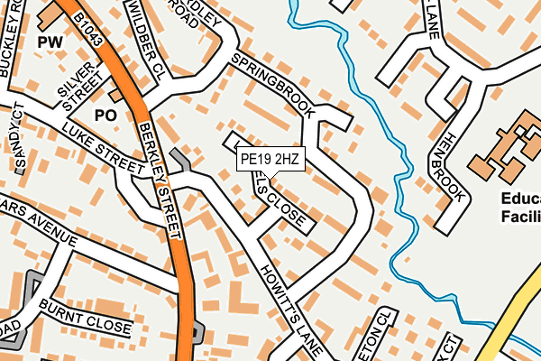 PE19 2HZ map - OS OpenMap – Local (Ordnance Survey)