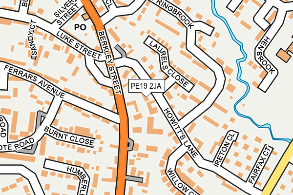 PE19 2JA map - OS OpenMap – Local (Ordnance Survey)