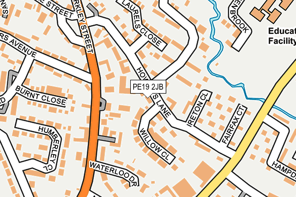 PE19 2JB map - OS OpenMap – Local (Ordnance Survey)