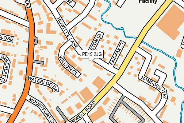 PE19 2JG map - OS OpenMap – Local (Ordnance Survey)