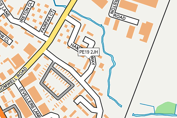 PE19 2JH map - OS OpenMap – Local (Ordnance Survey)
