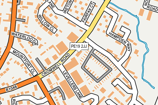 PE19 2JJ map - OS OpenMap – Local (Ordnance Survey)