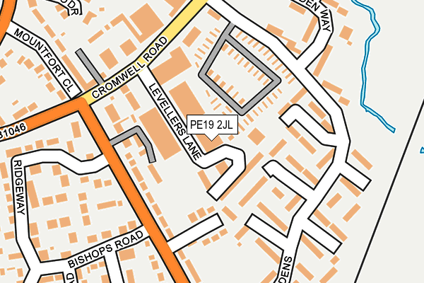 PE19 2JL map - OS OpenMap – Local (Ordnance Survey)