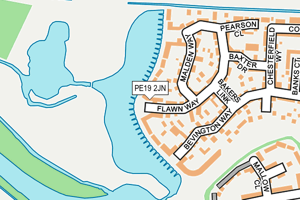 PE19 2JN map - OS OpenMap – Local (Ordnance Survey)