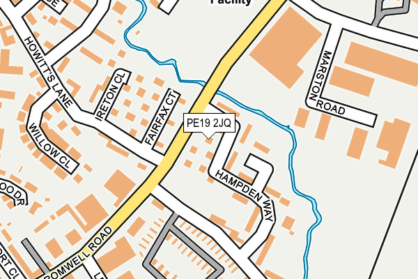 PE19 2JQ map - OS OpenMap – Local (Ordnance Survey)