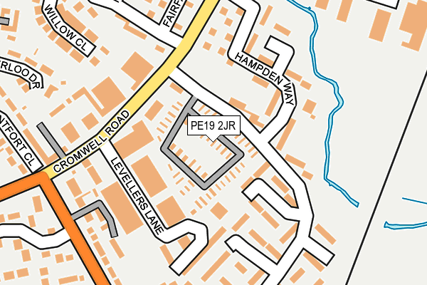 PE19 2JR map - OS OpenMap – Local (Ordnance Survey)