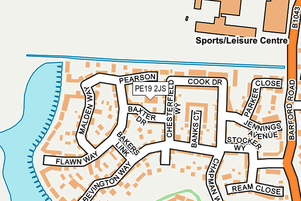PE19 2JS map - OS OpenMap – Local (Ordnance Survey)