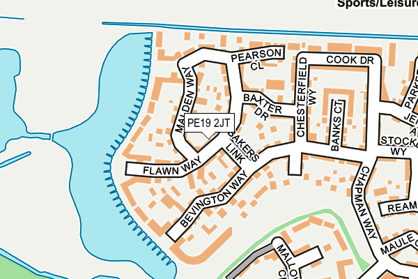 PE19 2JT map - OS OpenMap – Local (Ordnance Survey)
