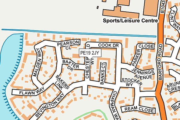 PE19 2JY map - OS OpenMap – Local (Ordnance Survey)