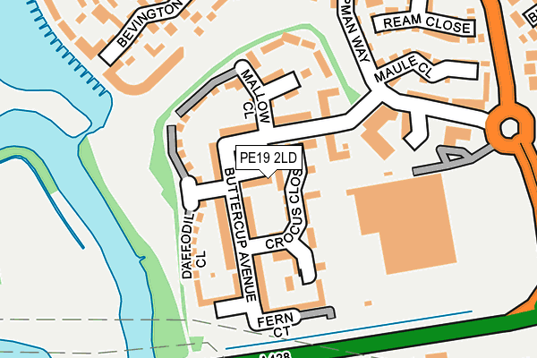 PE19 2LD map - OS OpenMap – Local (Ordnance Survey)