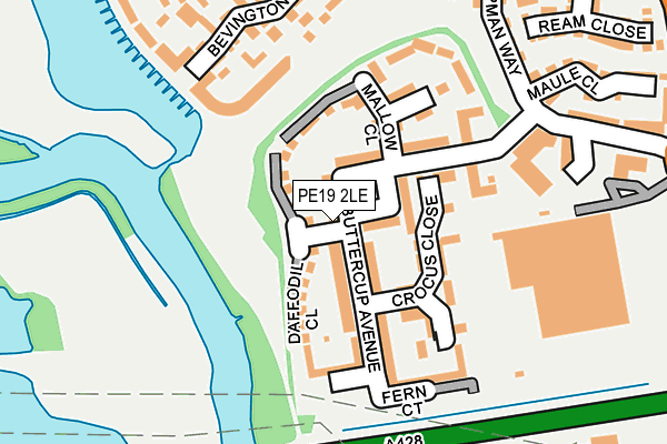 PE19 2LE map - OS OpenMap – Local (Ordnance Survey)