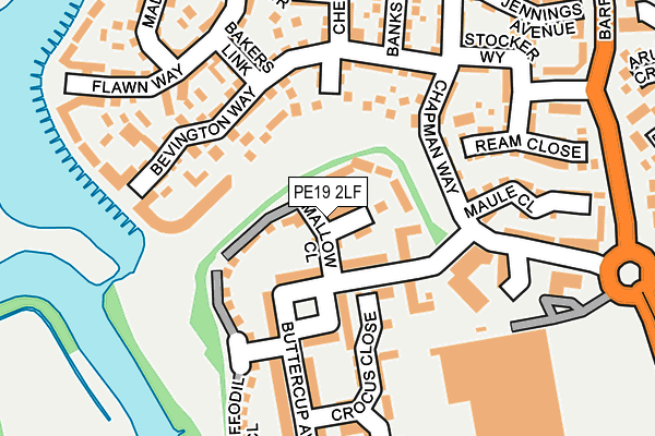 PE19 2LF map - OS OpenMap – Local (Ordnance Survey)