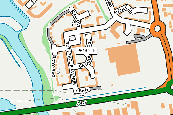 PE19 2LP map - OS OpenMap – Local (Ordnance Survey)