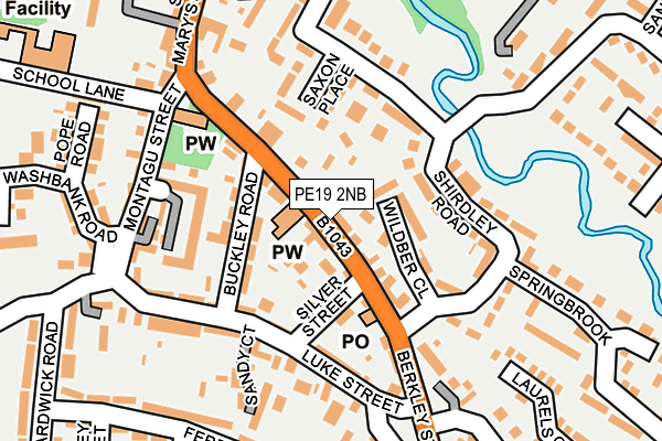 PE19 2NB map - OS OpenMap – Local (Ordnance Survey)