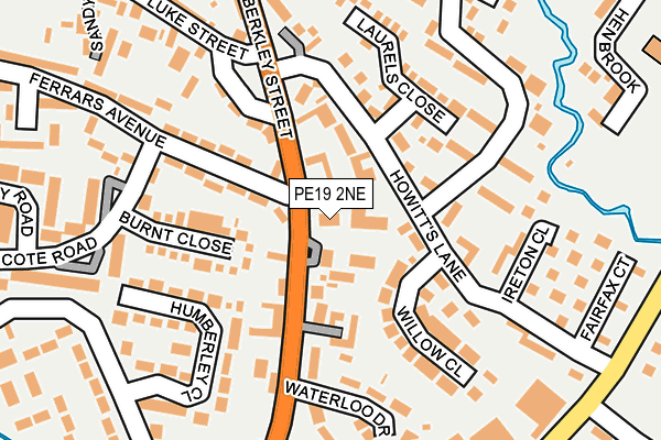 PE19 2NE map - OS OpenMap – Local (Ordnance Survey)
