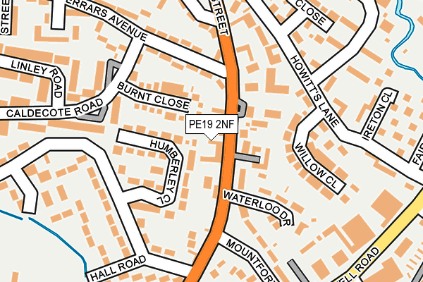 PE19 2NF map - OS OpenMap – Local (Ordnance Survey)