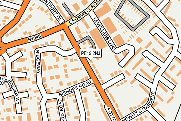 PE19 2NJ map - OS OpenMap – Local (Ordnance Survey)