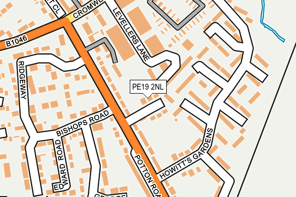 PE19 2NL map - OS OpenMap – Local (Ordnance Survey)