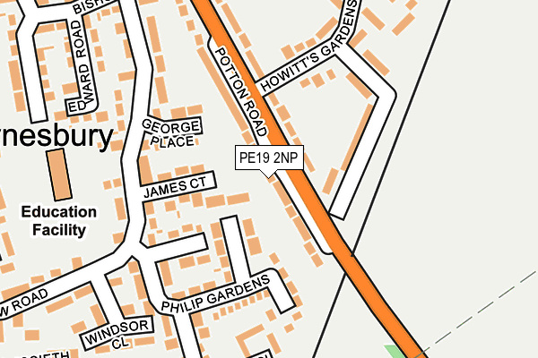 PE19 2NP map - OS OpenMap – Local (Ordnance Survey)