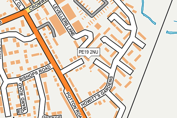 PE19 2NU map - OS OpenMap – Local (Ordnance Survey)
