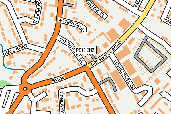 PE19 2NZ map - OS OpenMap – Local (Ordnance Survey)