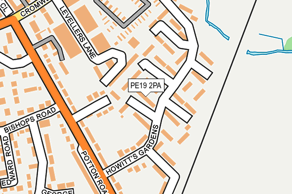 PE19 2PA map - OS OpenMap – Local (Ordnance Survey)