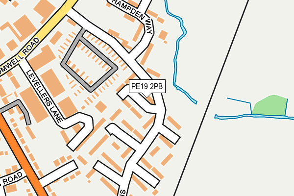 PE19 2PB map - OS OpenMap – Local (Ordnance Survey)