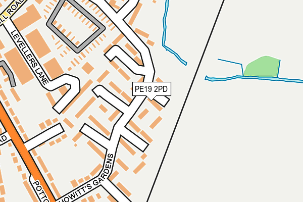 PE19 2PD map - OS OpenMap – Local (Ordnance Survey)