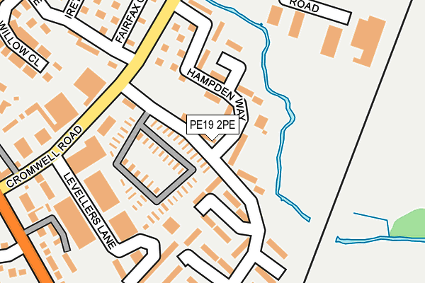 PE19 2PE map - OS OpenMap – Local (Ordnance Survey)