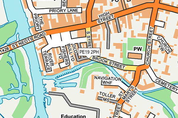 PE19 2PH map - OS OpenMap – Local (Ordnance Survey)