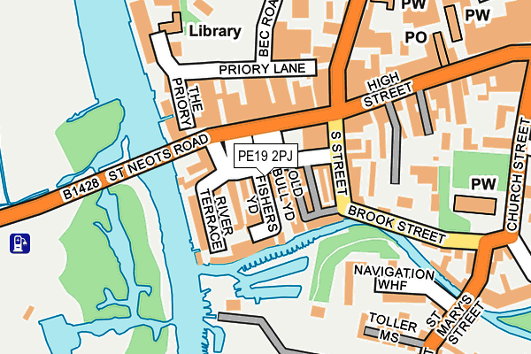 PE19 2PJ map - OS OpenMap – Local (Ordnance Survey)