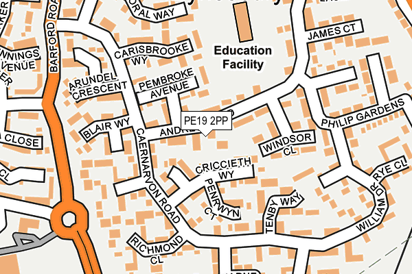 PE19 2PP map - OS OpenMap – Local (Ordnance Survey)