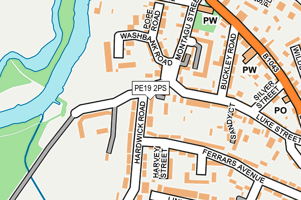 PE19 2PS map - OS OpenMap – Local (Ordnance Survey)