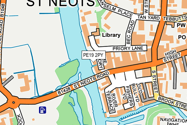 PE19 2PY map - OS OpenMap – Local (Ordnance Survey)