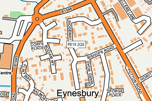 PE19 2QS map - OS OpenMap – Local (Ordnance Survey)